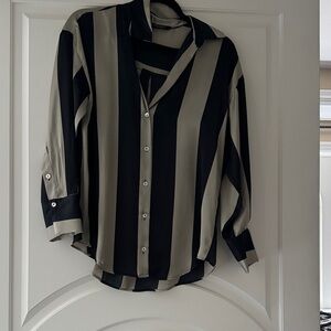 Striped Black and Gray Shirt